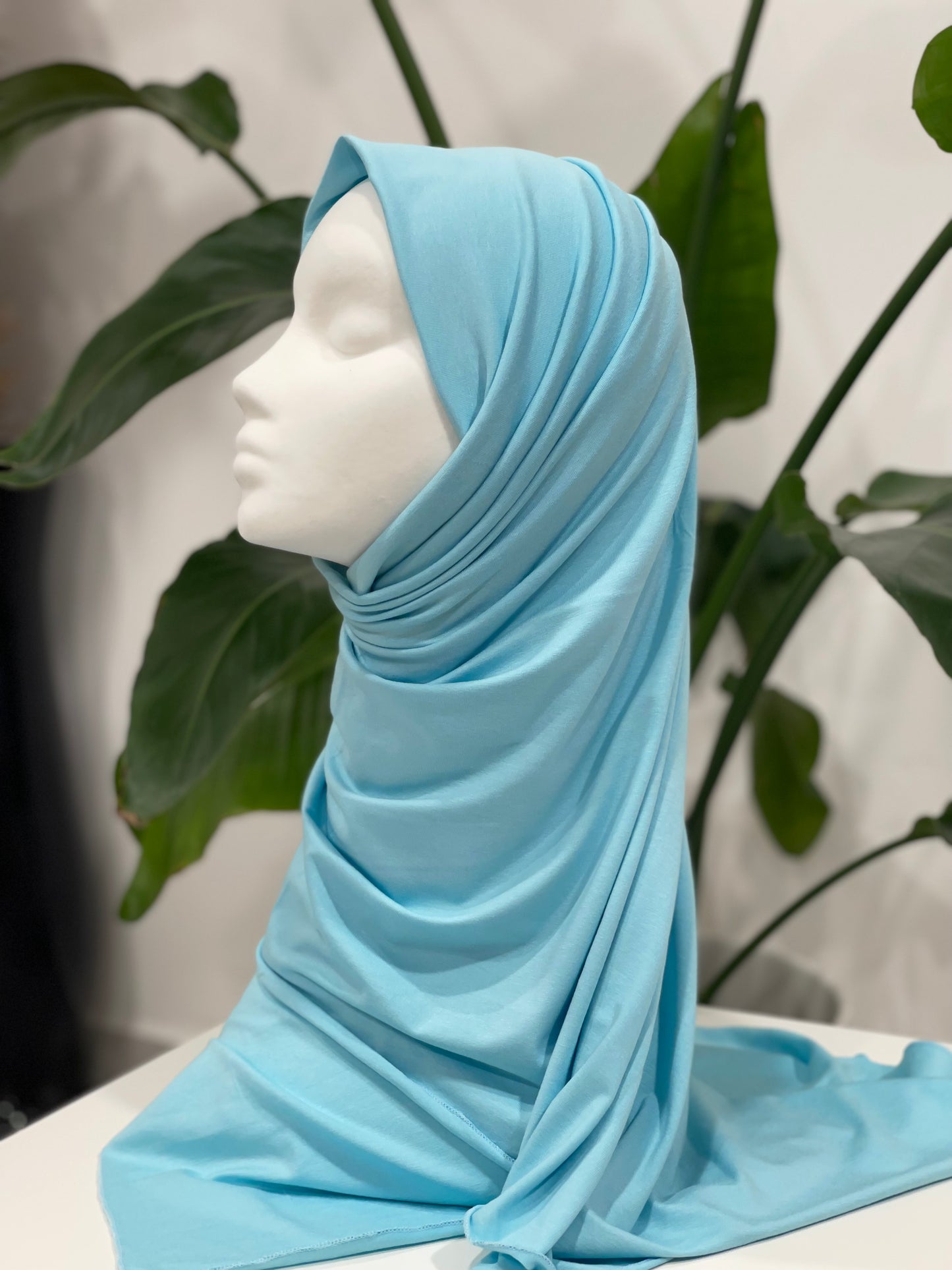 Hijab Jersey turchese pastello