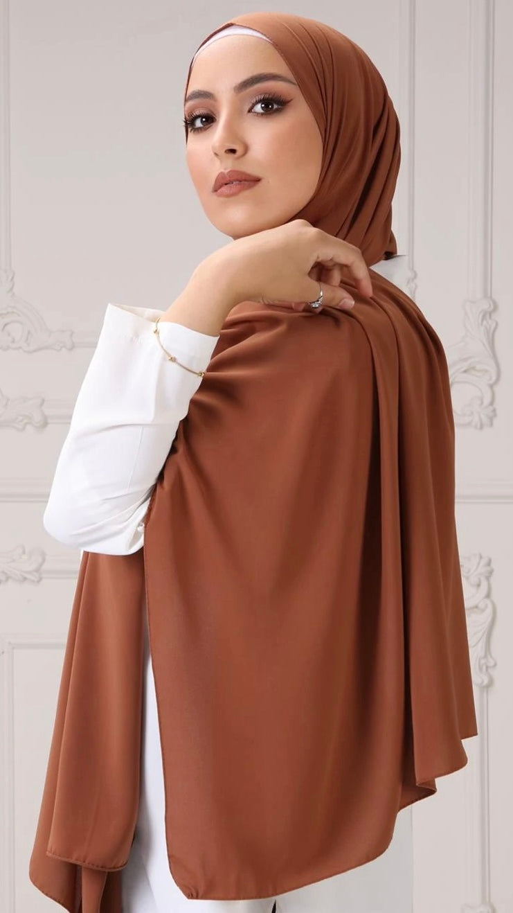 Hijab PREMIUM CHIFFON Arancione Tramonto