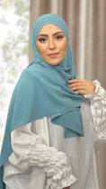 Load image into Gallery viewer, Hijab, chador, velo, turbante, foulard, copricapo, musulmano, islamico, sciarpa, pronto da mettere, Easy Hijab  Verde Pastello
