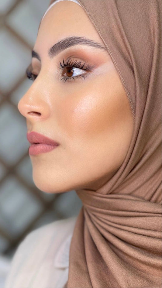 Hijab Jersey Brown Brunito - orlo Flatlock