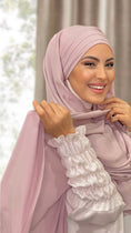 Load image into Gallery viewer, Hijab, chador, velo, turbante, foulard, copricapo, musulmano, islamico, sciarpa, pronto da mettere, Easy Hijab  Lilla Rosato
