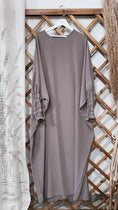 Bild in Galerie-Betrachter laden, Hijab Paradise, gruccia, maniche a frisè, vestito lungo, abaya, vestito largo, da preghiera antracite
