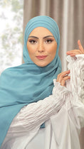 Load image into Gallery viewer, Hijab, chador, velo, turbante, foulard, copricapo, musulmano, islamico, sciarpa, pronto da mettere, Easy Hijab  Verde Pastello
