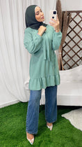 Carica l'immagine nel visualizzatore della galleria, Donna musulmana, tunica, jeans, tacchi, velo, Hijab Paradise verde
