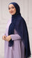Hijab Chiffon Crepe blu notte - Hijab Paradise 