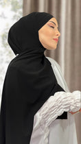 Charger l'image dans la visionneuse de la galerie, Hijab, chador, velo, turbante, foulard, copricapo, musulmano, islamico, sciarpa, pronto da mettere, Easy Hijab  nero
