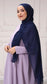 Hijab Chiffon Crepe blu notte - Hijab Paradise 