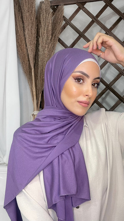 Hijab Jersey lilla Scuro