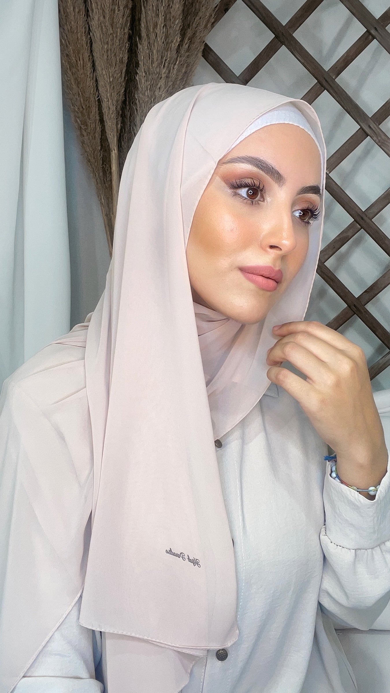 Hijab Chiffon Crepe Beige Rosato