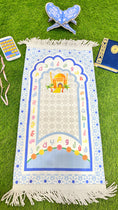 Carica l'immagine nel visualizzatore della galleria, Tappeto preghiera slim, tappeto sottile, rettangolare, colorato, Hijab Paradise per bambini 
