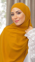 Load image into Gallery viewer, Hijab, chador, velo, turbante, foulard, copricapo, musulmano, islamico, sciarpa, pronto da mettere, Easy Hijab  Senape
