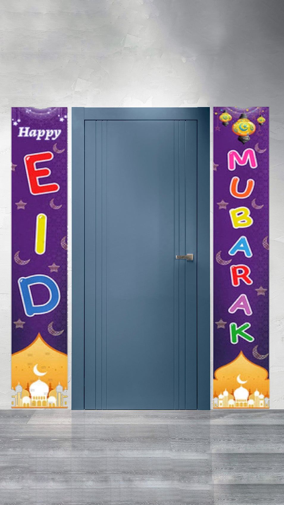 2 Maxi banner Eid Mubarak - striscioni- confezione da due -Hijab Paradise - addobbi di Ramadan