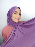 Charger l'image dans la visionneuse de la galerie, Hijab jersey violet pastel
