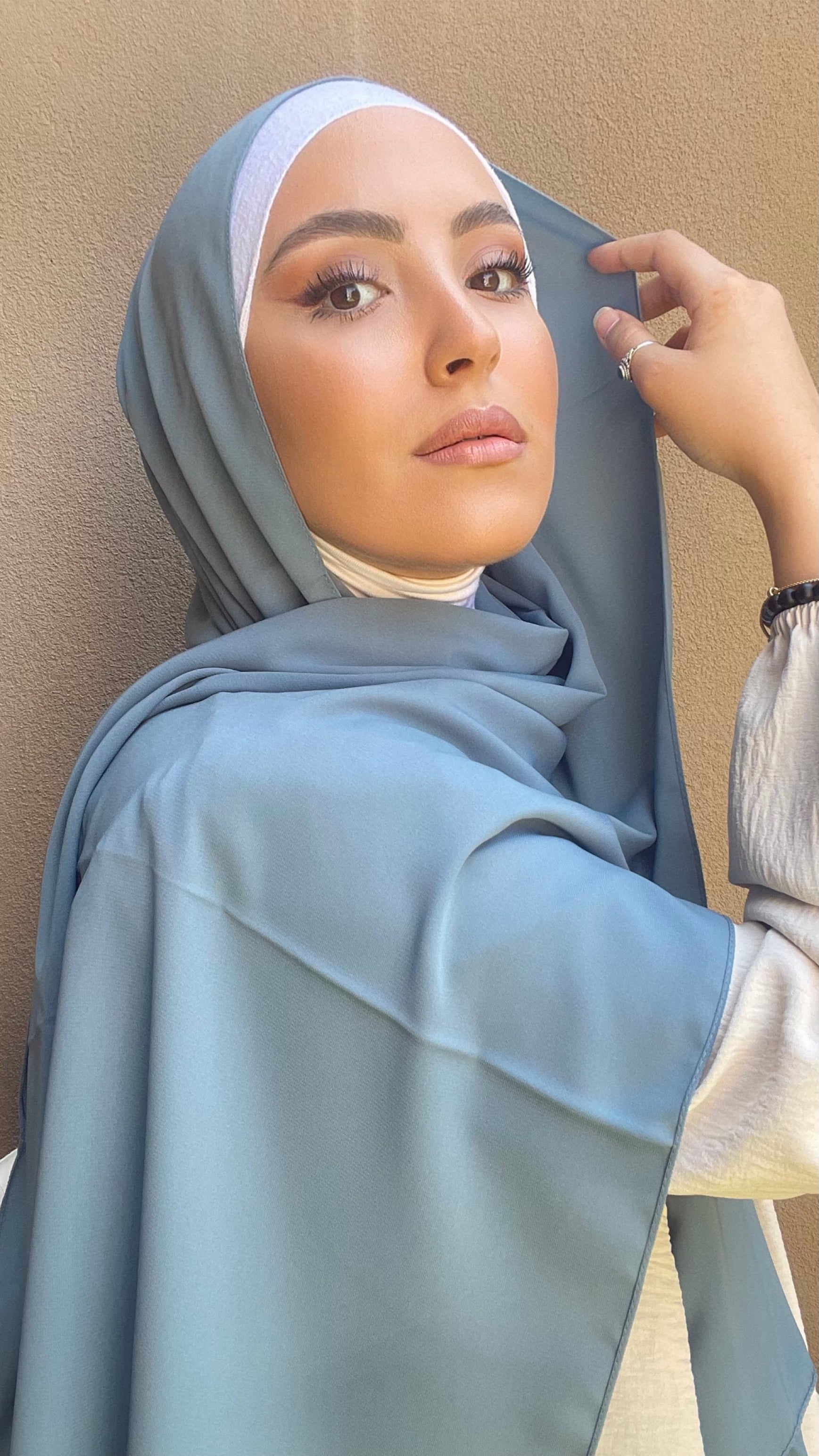 Hijab PREMIUM CHIFFON Bleu clair pastel