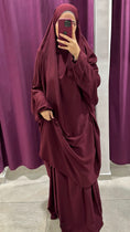 Bild in Galerie-Betrachter laden, Abito preghiera, gonna, donna islamica, cuffia bianche, sorriso, vestito lungo, velo khimar, copricapo, jilbab , rosso.Hijab Paradise
