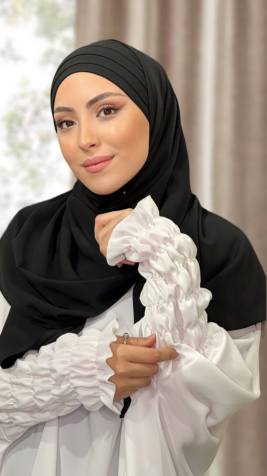 Hijab, chador, velo, turbante, foulard, copricapo, musulmano, islamico, sciarpa, pronto da mettere, Easy Hijab nero