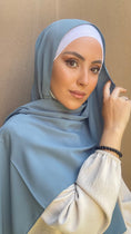 Bild in Galerie-Betrachter laden, Hijab PREMIUM CHIFFON Celeste pastello
